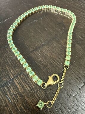 Pandora Sparkly Green Tennis Bracelet